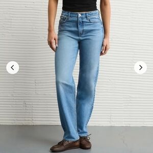 American Eagle Strigid Highest Rise Baggy Straight Jeans